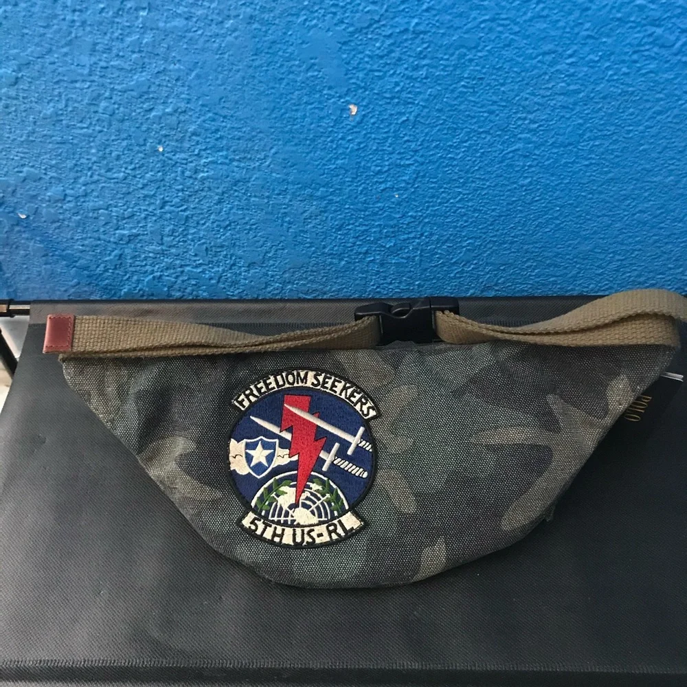 New Polo Ralph Lauren Canvas Camouflage Bum Bag Fanny Pack Belt Bag Pouch $300 - Picture 8 of 9